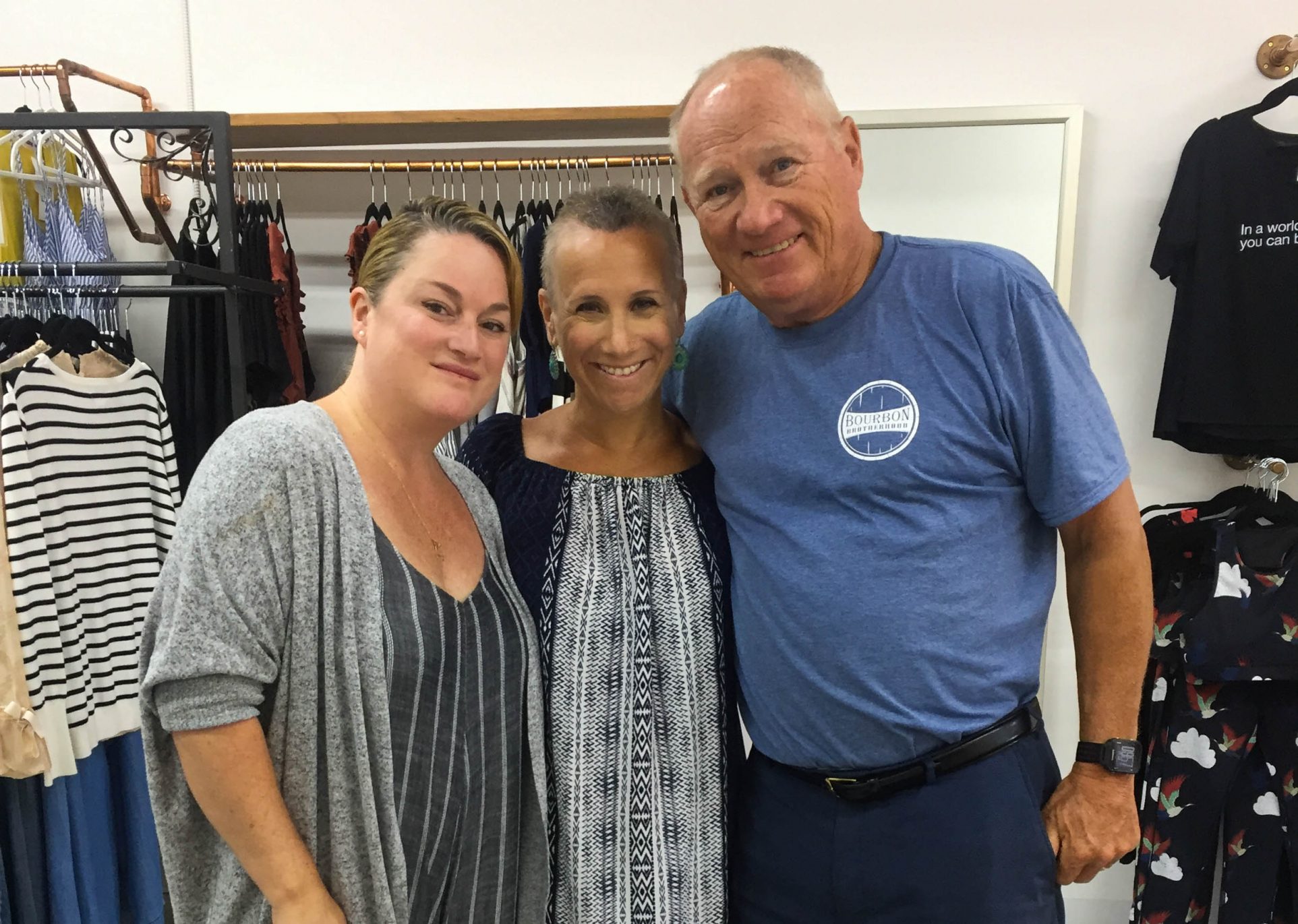 Peonies & Sparrow: Brenda with clients, Jessie and her husband